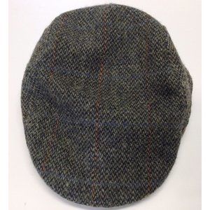 Goorin Bros Harris Tweed Gray Newsboy Cap Size Medium 100% Wool Made In USA